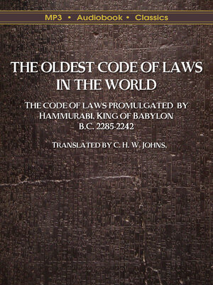 cover image of The Oldest Code of Laws in the World